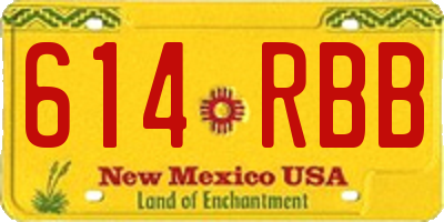 NM license plate 614RBB