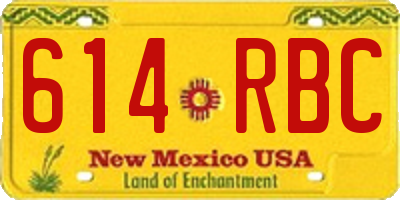 NM license plate 614RBC
