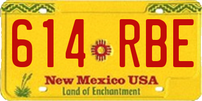 NM license plate 614RBE
