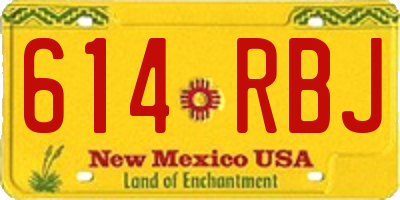 NM license plate 614RBJ