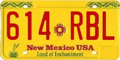 NM license plate 614RBL