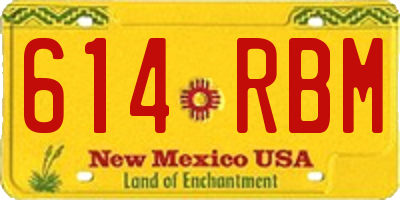 NM license plate 614RBM