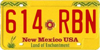 NM license plate 614RBN