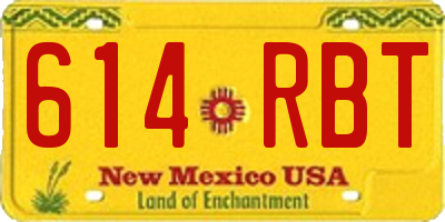 NM license plate 614RBT