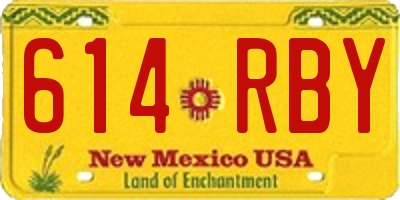 NM license plate 614RBY