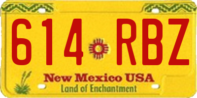NM license plate 614RBZ