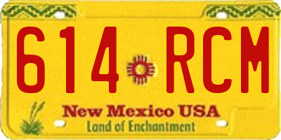 NM license plate 614RCM