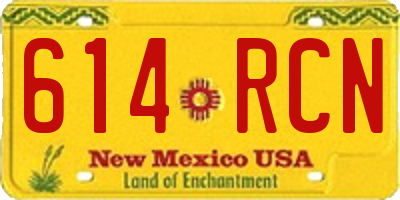 NM license plate 614RCN