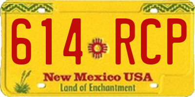 NM license plate 614RCP