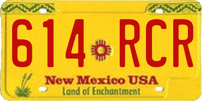 NM license plate 614RCR