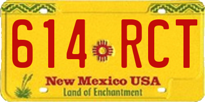 NM license plate 614RCT