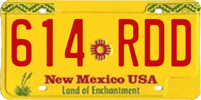 NM license plate 614RDD