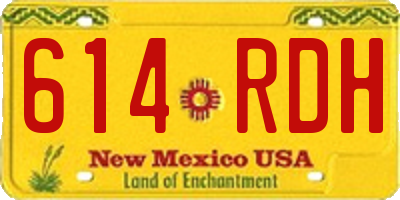 NM license plate 614RDH