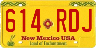 NM license plate 614RDJ
