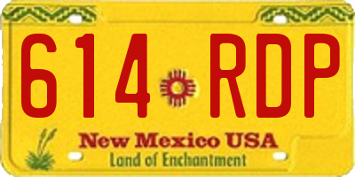 NM license plate 614RDP