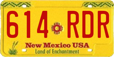 NM license plate 614RDR