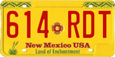 NM license plate 614RDT