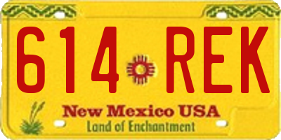 NM license plate 614REK
