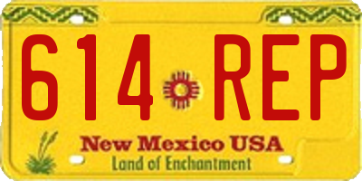 NM license plate 614REP