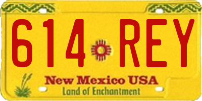 NM license plate 614REY
