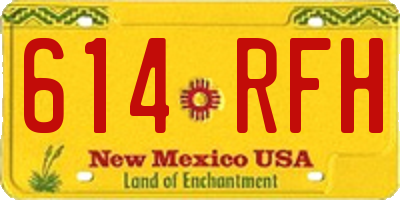 NM license plate 614RFH