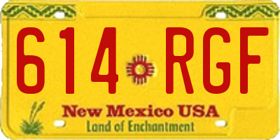 NM license plate 614RGF