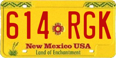 NM license plate 614RGK
