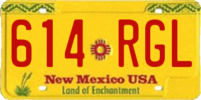 NM license plate 614RGL