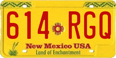 NM license plate 614RGQ