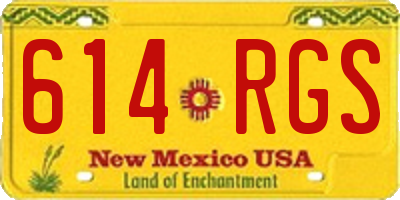 NM license plate 614RGS
