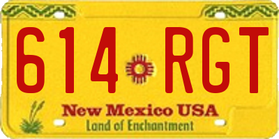 NM license plate 614RGT