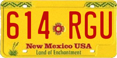 NM license plate 614RGU