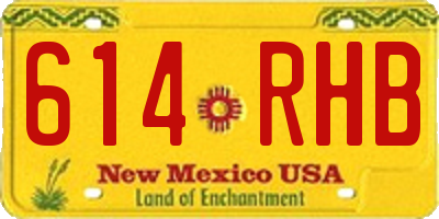 NM license plate 614RHB