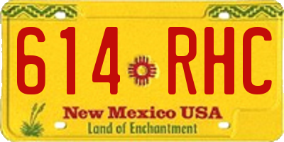 NM license plate 614RHC