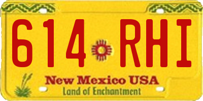 NM license plate 614RHI
