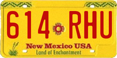 NM license plate 614RHU