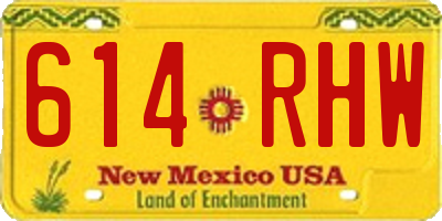 NM license plate 614RHW