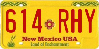 NM license plate 614RHY
