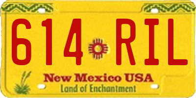 NM license plate 614RIL
