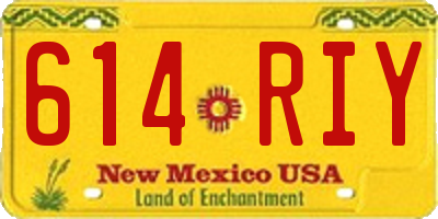 NM license plate 614RIY