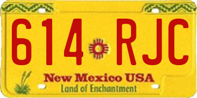 NM license plate 614RJC