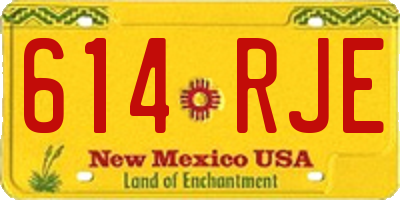 NM license plate 614RJE