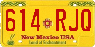 NM license plate 614RJQ