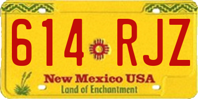 NM license plate 614RJZ