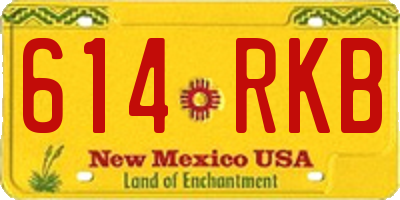 NM license plate 614RKB