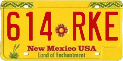 NM license plate 614RKE