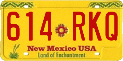 NM license plate 614RKQ