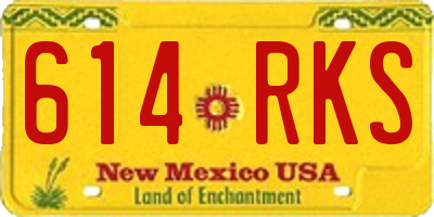 NM license plate 614RKS