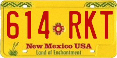 NM license plate 614RKT