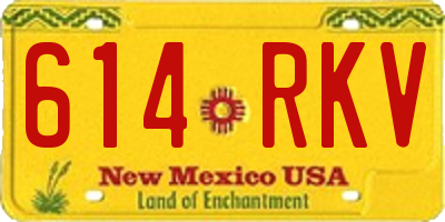 NM license plate 614RKV